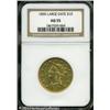 Image 1 : 1850 $10 Large Date AU55 NGC. Bright yellow-gold p 1850 $10 Large Date AU55 NGC.