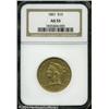 Image 1 : 1861 $10 AU55 NGC. Nicely struck, save for some o 1861 $10 AU55 NGC.