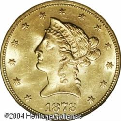 1878 $10 MS64 NGC. Erroneously perceived as a comm 1878 $10 MS64 NGC.