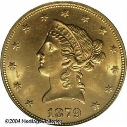 1879-S $10 MS63 PCGS. While this S-mint issue is e 1879-S $10 MS63 PCGS.