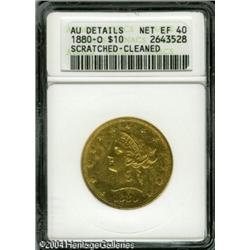 1880-O $10 --Scratched, Cleaned--ANACS. AU Details, N 1880-O $10 --Scratched, Cleaned--ANACS. AU Det