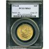 1914-D $10 MS63 PCGS. An original straw-gold piece 1914-D $10 MS63 PCGS.