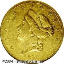 1850-O $20 XF45 NGC. A golden-green example of thi 1850-O $20 XF45 NGC.