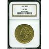 1853 $20 AU55 NGC. Breen-7161. Not the 1853/2 vari 1853 $20 AU55 NGC.