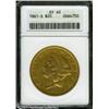 1861-S $20 XF40 ANACS. The design elements show ni 1861-S $20 XF40 ANACS.