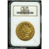 Image 3 : 1867 $20 MS61 NGC. One of the few early dates amon 1867 $20 MS61 NGC.
