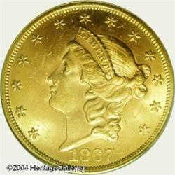 1867 $20 MS62 PCGS. The 1867 is one of the few Ty 1867 $20 MS62 PCGS.
