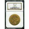 Image 1 : 1869 $20 AU55 NGC. Moderately worn with bright lus 1869 $20 AU55 NGC.