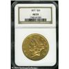 Image 3 : 1871 $20 AU53 NGC. An important coin for AU type p 1871 $20 AU53 NGC.