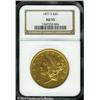 1871-S $20 AU55 NGC. Well struck, lustrous, and li 1871-S $20 AU55 NGC.