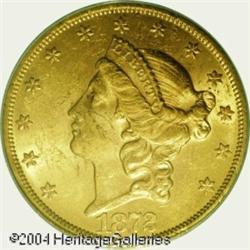 1872 $20 MS60 PCGS. Because of its similar mintage 1872 $20 MS60 PCGS.