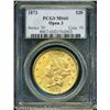 Image 1 : 1873 $20 Open 3 MS60 PCGS. An intricately struck a 1873 $20 Open 3 MS60 PCGS.