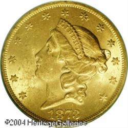 1873 $20 Open 3 MS62 PCGS. A strong candidate for 1873 $20 Open 3 MS62 PCGS.