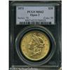 Image 3 : 1873 $20 Open 3 MS62 PCGS. A strong candidate for 1873 $20 Open 3 MS62 PCGS.