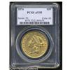 1874 $20 AU55 PCGS. Bright luster illuminates the 1874 $20 AU55 PCGS.