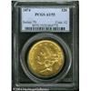 Image 1 : 1874 $20 AU55 PCGS. A somewhat scarcer Type Two Do 1874 $20 AU55 PCGS.