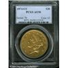 1874-CC $20 AU50 PCGS. A moderately scarce Carson 1874-CC $20 AU50 PCGS.