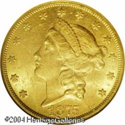 1875-CC $20 MS60 NGC. A well struck Carson City Do 1875-CC $20 MS60 NGC.