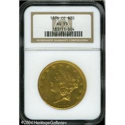 1876-CC $20 AU55 NGC. Wholly original with just a 1876-CC $20 AU55 NGC.