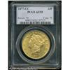 Image 3 : 1877-CC $20 AU55 PCGS. An impressive apricot-gold 1877-CC $20 AU55 PCGS.