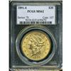 1891-S $20 MS62 PCGS. Sharply struck design elemen 1891-S $20 MS62 PCGS.