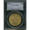 1891-S $20 MS62 PCGS. Well struck, with honey-gold 1891-S $20 MS62 PCGS.