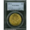 1891-S $20 MS62 PCGS. Rich peach-gold color envelo 1891-S $20 MS62 PCGS.