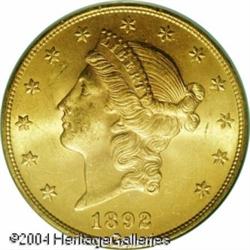 1892-S $20 MS64 PCGS. The 1892-S is one of the sca 1892-S $20 MS64 PCGS.