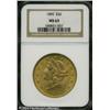 Image 1 : 1895 $20 MS63 NGC. Well struck, with greenish-gold 1895 $20 MS63 NGC.