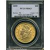 Image 1 : 1895 $20 MS63 PCGS. Well struck with peach-gold to 1895 $20 MS63 PCGS.