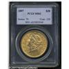 Image 1 : 1897 $20 MS62 PCGS. A meticulously struck honey-go 1897 $20 MS62 PCGS.