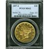 Image 1 : 1897-S $20 MS62 PCGS. Although not designated as s 1897-S $20 MS62 PCGS.