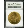 Image 1 : 1899 $20 MS61 ANACS. This is an intensely lustrous 1899 $20 MS61 ANACS.