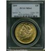 Image 1 : 1899 $20 MS64 PCGS. A carefully preserved and well 1899 $20 MS64 PCGS.