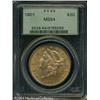 Image 1 : 1901 $20 MS64 PCGS. Nicely defined, with lustrous, 1901 $20 MS64 PCGS.