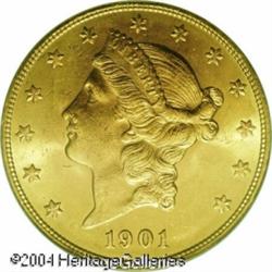 1901-S $20 MS64 PCGS. The '01-S has a respectable 1901-S $20 MS64 PCGS.