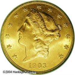 1903-S $20 MS64 PCGS. This S-mint issue is all but 1903-S $20 MS64 PCGS.