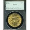 Image 3 : 1904 $20 MS65 PCGS. Richly lustrous with orangish- 1904 $20 MS65 PCGS.