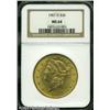 Image 3 : 1907-D $20 MS64 NGC. A near-Gem example of this sl 1907-D $20 MS64 NGC.