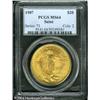 Image 1 : 1907 $20 Arabic Numerals MS64 PCGS. Canary-gold fi 1907 $20 Arabic Numerals MS64 PCGS.
