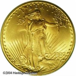 1907 $20 Arabic Numerals MS66 PCGS. The first year 1907 $20 Arabic Numerals MS66 PCGS.
