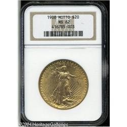 1908 $20 Motto MS62 NGC. While more than 4 million 1908 $20 Motto MS62 NGC.