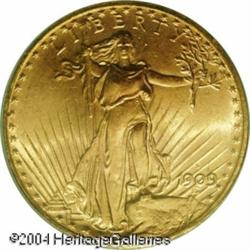 1909-S $20 MS66 PCGS. After the hoard of 1909-S Sa 1909-S $20 MS66 PCGS.