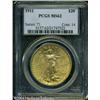 Image 1 : 1911 $20 MS62 PCGS. A lightly marked and sharply s 1911 $20 MS62 PCGS.