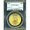 Image 1 : 1911 $20 MS63 PCGS. Lightly marked and showing bri 1911 $20 MS63 PCGS.