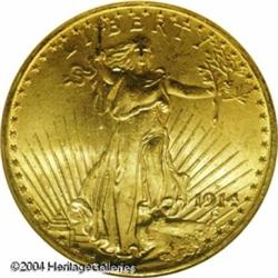 1914-D $20 MS65 NGC. Fully lustrous and bright wit 1914-D $20 MS65 NGC.