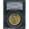 Image 1 : 1914-S $20 MS64 PCGS. Well impressed, with honey-g 1914-S $20 MS64 PCGS.