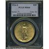 Image 1 : 1916-S $20 MS64 PCGS. A lustrous and beautiful apr 1916-S $20 MS64 PCGS.
