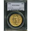 Image 1 : 1920 $20 MS63 PCGS. Soft luster underlies straw-go 1920 $20 MS63 PCGS.