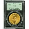 Image 1 : 1922 $20 MS63 PCGS. Booming luster and original le 1922 $20 MS63 PCGS.